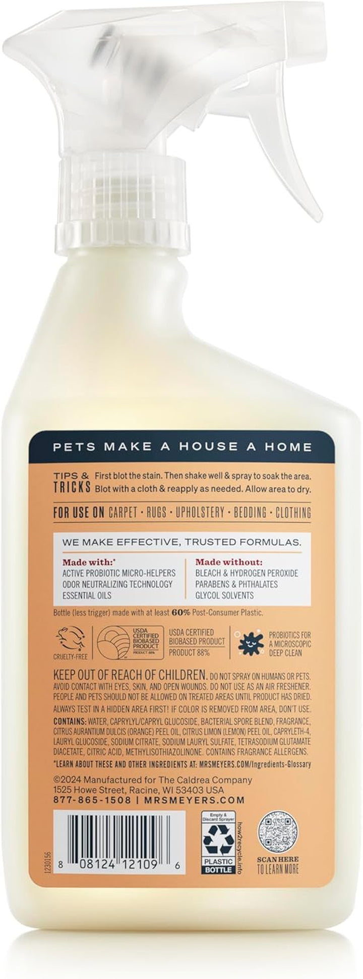 CLEAN DAY Pet Stain & Odor Fighter, Orange Blossom Scent, 16Oz