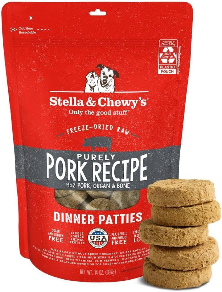 Freeze-Dried Raw Dinner Patties - Beef Recipe - High Protein Grain-Free Puppy & Dog Food - Perfect for Picky Eaters - 25 Oz