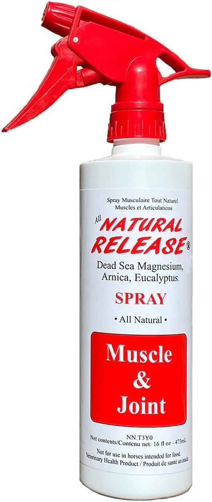 Natural Release Muscle Spray Treatment - Horse Liniment for Sore Muscles, Joint Pain, Tendon & Inflammation Relief - Easy to Use, Fast Acting, Alcohol & Menthol Free (16 Oz)