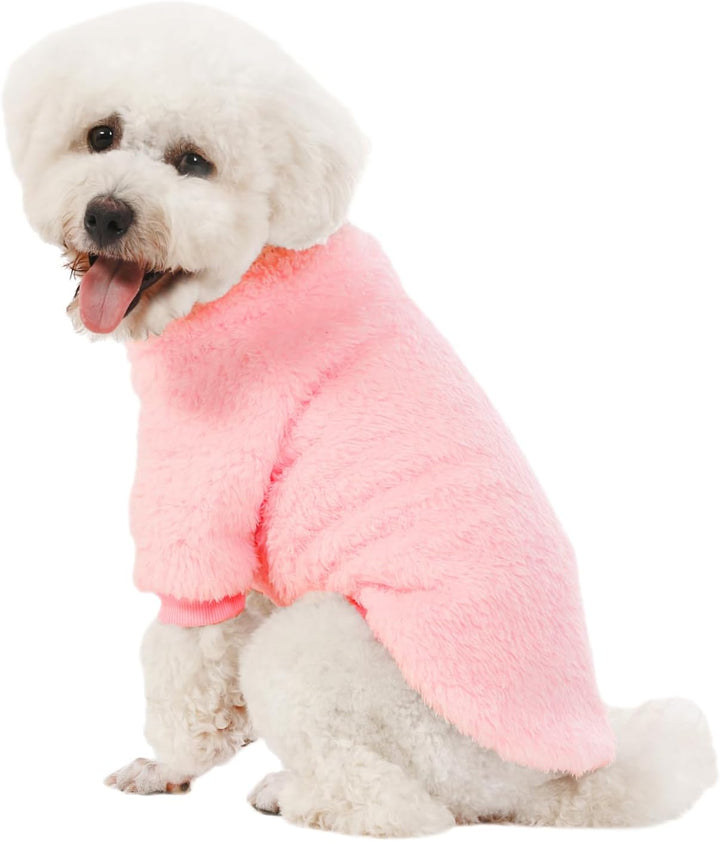 Dog Sweater, 3 Pack Dog Sweaters for Small Dogs, Dog Clothes for Small Dogs Girl Boy, Ultra Soft and Warm Puppy Sweater Dog Coat for Winter Christmas (S, Pink+Purple+Peach)