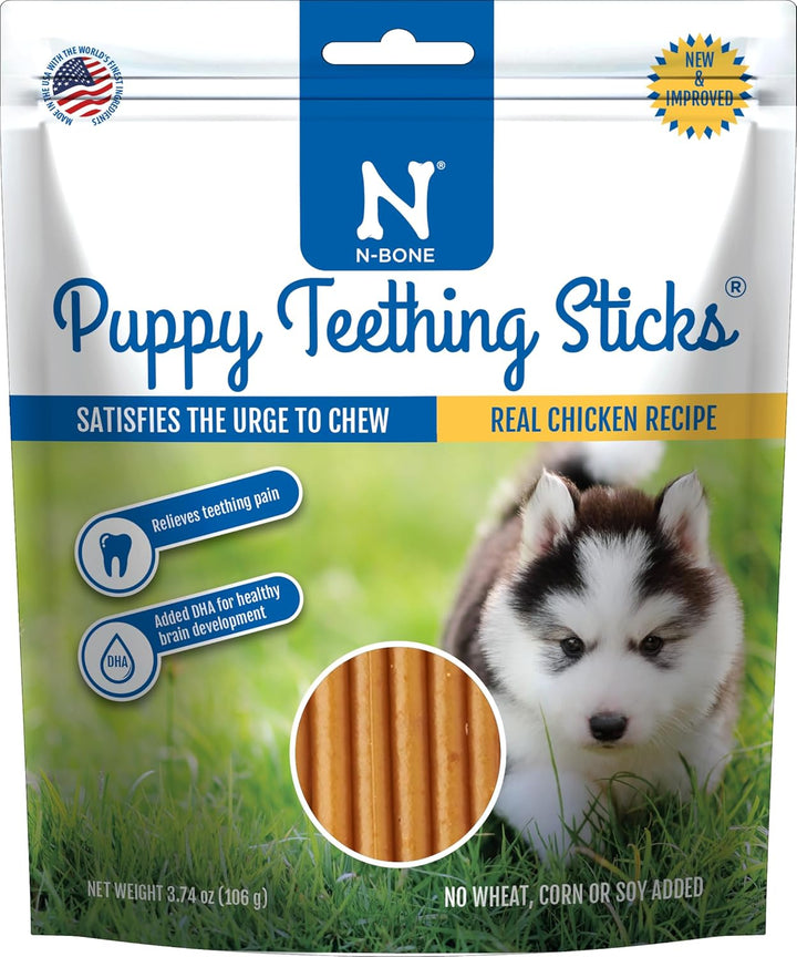 Puppy Teething Sticks Peanut Butter Flavor, 3.74-Oz Bag
