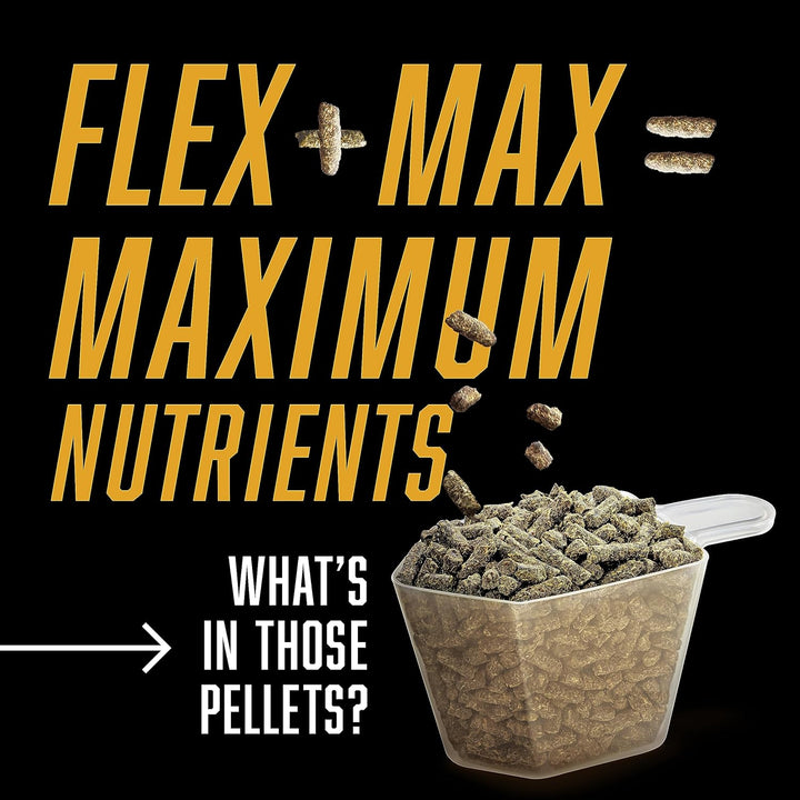 Flex+Max Horse Joint Supplement Pellets, Highly Palatable, Comprehensive Equine Formula with Glucosamine, MSM, Chondroitin & Flaxseed, 10Lb Tub / 60 Day Supply