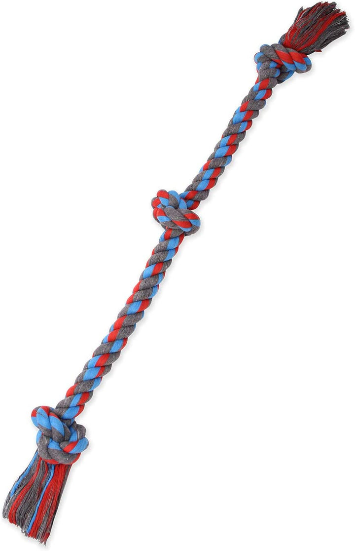 Mammoth Flossy Chews Rope Tug – Premium Cotton-Poly Tug Toy for Dogs – Interactive Rope Toy (Colors May Vary)
