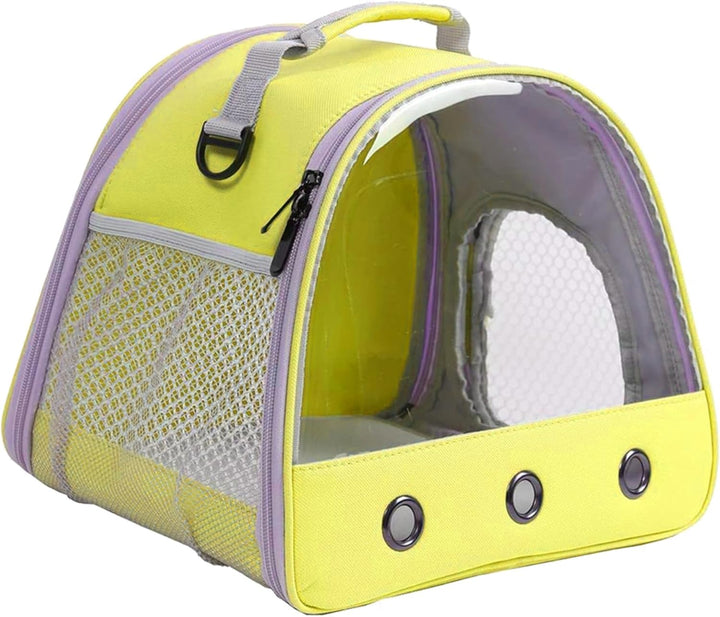 Guinea Pig Carrier Backpack, Clear Bubble Window Backpack for Guinea Pig, Bunny Rat Bird (Black, Carrier)