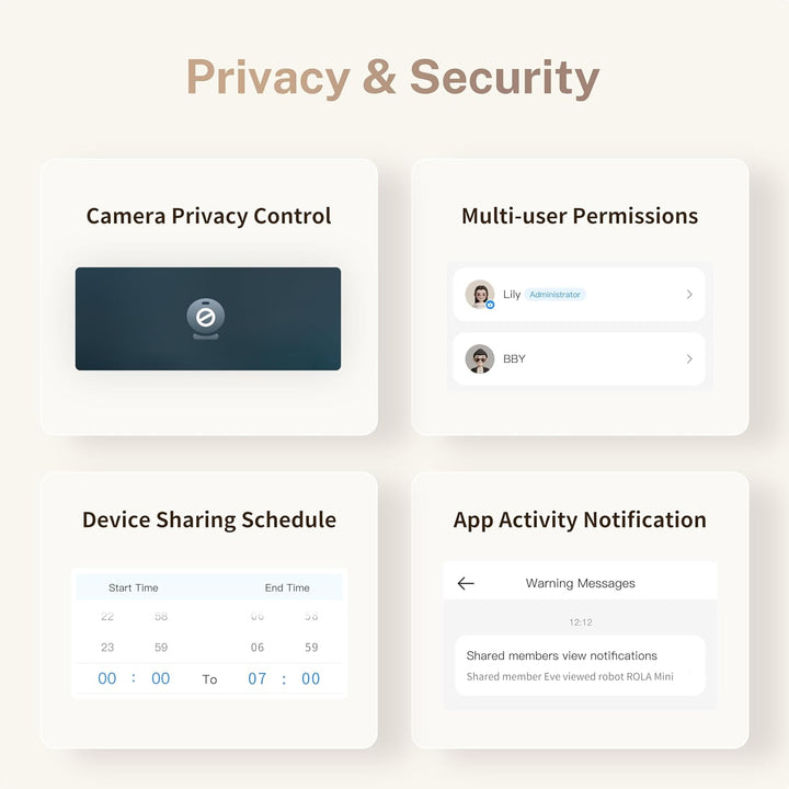 2K Camera Robot ROLA Mini: Movable Pet Camera Battery-Powered with Phone App, Indoor Cam W/One-Touch Call, 2-Way Talk, Night Vision, Motion Detection, Video Recording
