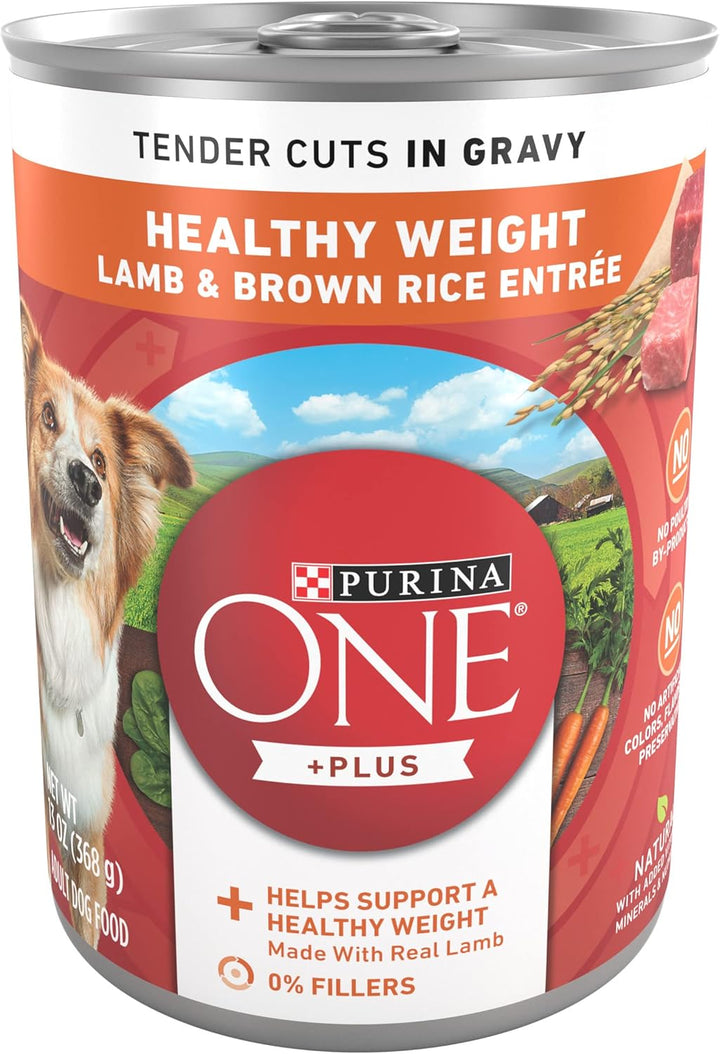 Classic Ground Chicken and Brown Rice, and Beef and Brown Rice Entrees Wet Dog Food Variety Pack - (Pack of 6) 13 Oz. Cans