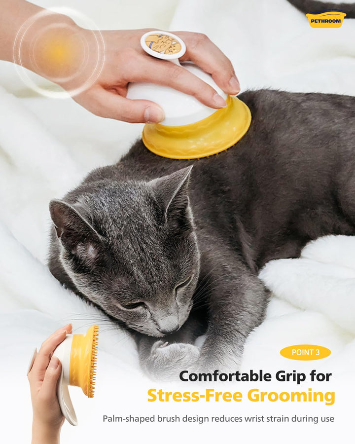 [] Cat Brush for Shedding Cats,Dogs, Kitten | Gentle Deshedding & Grooming Tool for Short or Long Hair | Safe Massage Brush for Sensitive Skin | Sturdy, Durable, and Portable