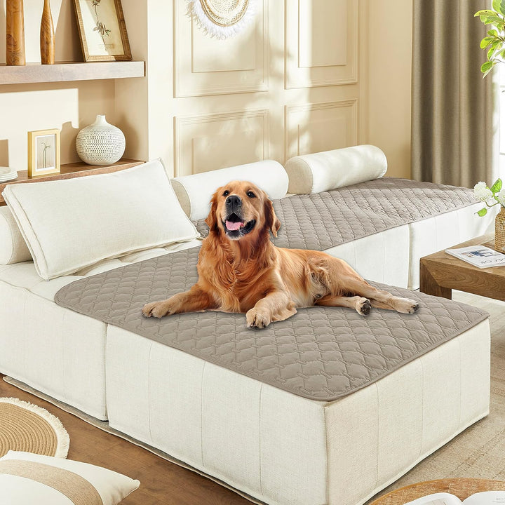 3X Stronger Waterproof Pet Blanket, Scratch Proof Furniture Protector for Dogs Cats, Reversible Cover 30X70 Inch, Dark Grey/Light Grey