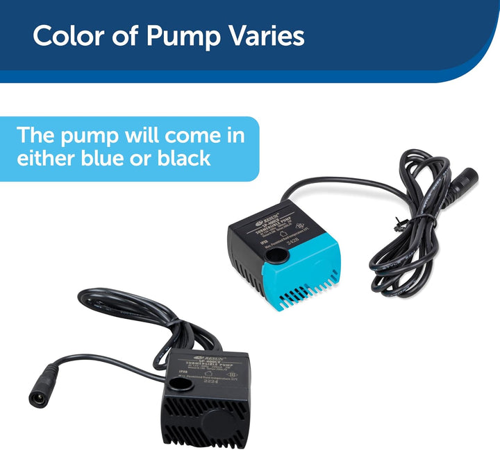 Replacement Pump, Submersible, Quiet Operation, Compatible with Drinkwell Ceramic, Stainless Steel, 360 Pet Water Fountains (PAC00-13206)