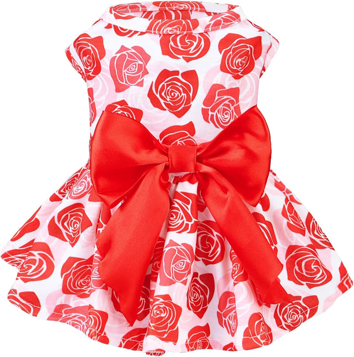 Classic Plaid Dog Dress Cute Puppy Clothes Outfit Medium