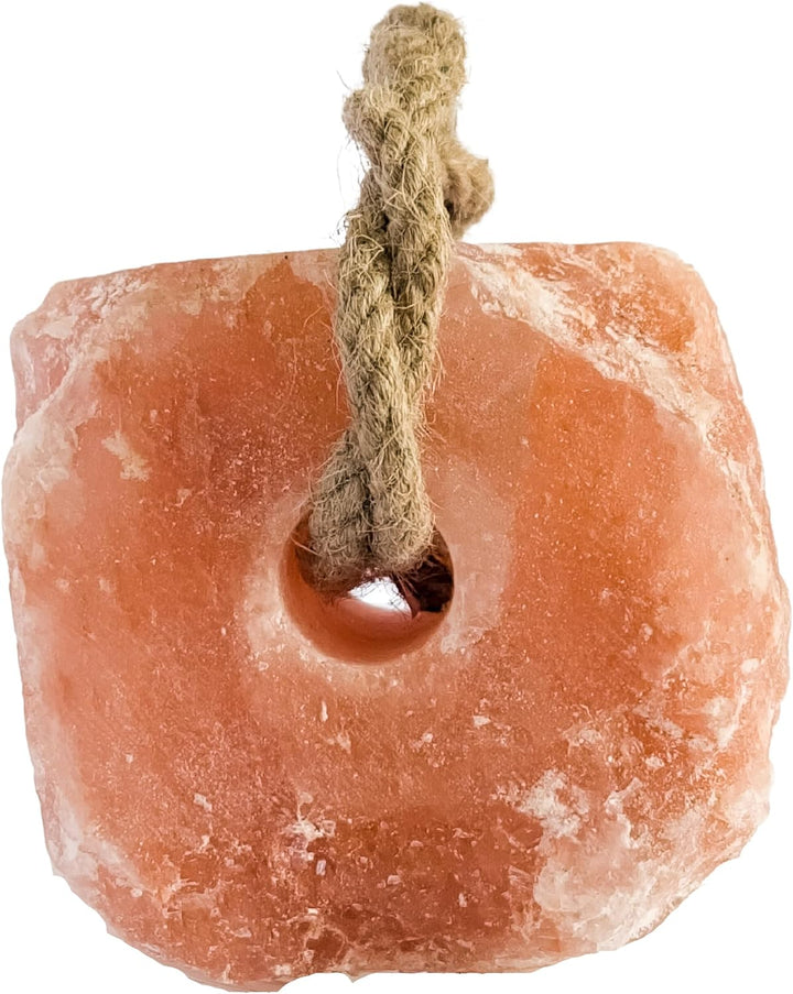 ® Himalayan Salt Lick on Rope 7.5-8 Lbs Each (Pack of 2) | for Horses,Deer,Goat,Cattle & Livestock | 100% Natural Mineral Rich Supplement | Sturdy Long-Lasting Block