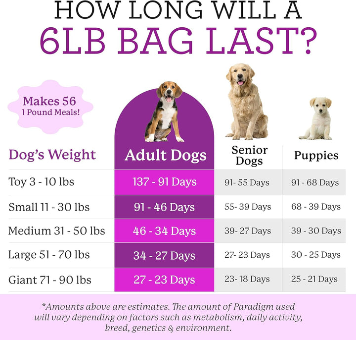 Paradigm Green Superfood Dog Food, Human Grade Dehydrated Grain Free Base Mix for Dogs, Diabetic Low Carb Ketogenic Diet (6 Pounds)