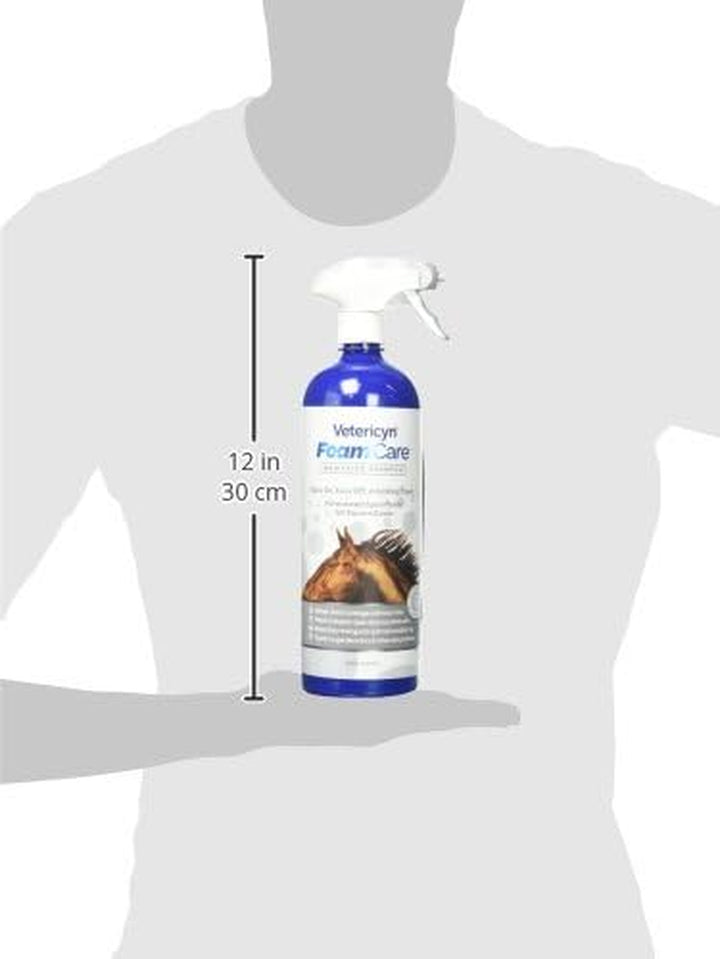 Foamcare Medicated Horse Shampoo | Sprayable Equine Shampoo with Ketoconazole for Healing Relief from Itchy Skin, Fungal Issues, Ring Worm, and More. 32 Fl Oz.