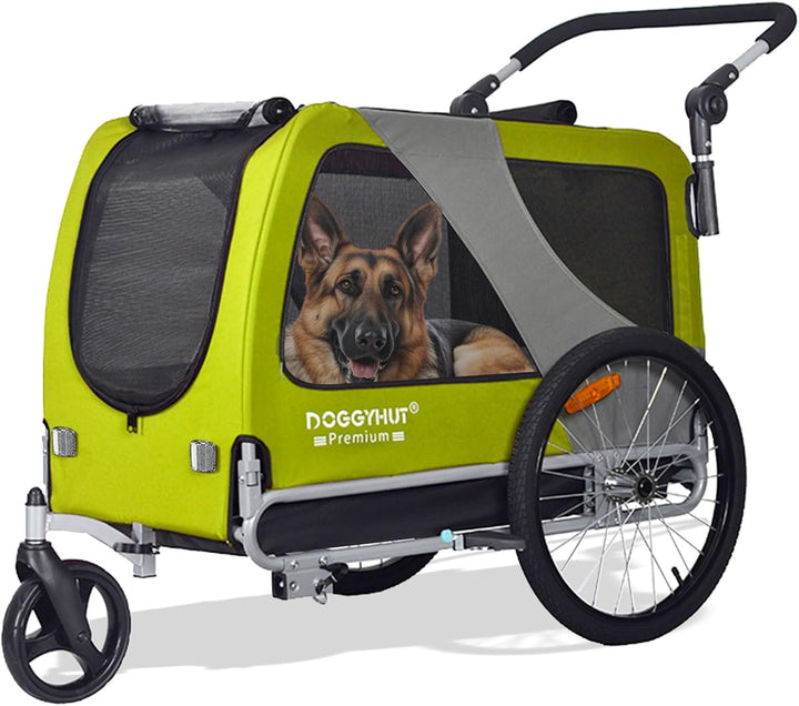 ® Premium Large/Xl Pet Bike Trailer & Stroller for Large Sized Dog or Multiple Small Dogs,Low Center of Gravity,Parking Brakes,Easy Folding Frame,Bicycle Carrier
