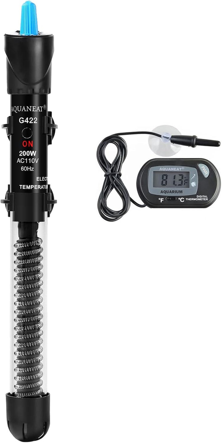 Aquarium Heater, 300W Fish Tank Heater, Adjustable Submersible Water Thermostat with Digital Thermometer