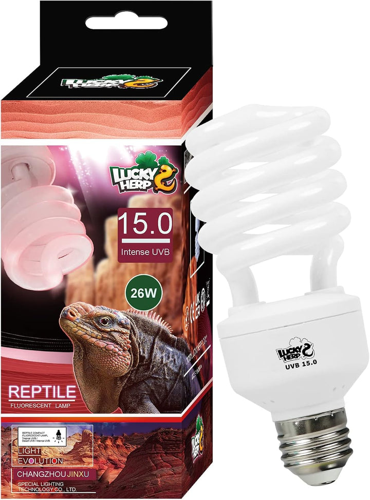 Desert UVA UVB Reptile Light Bulb 10.0 26W Compact Fluorescent Lamp