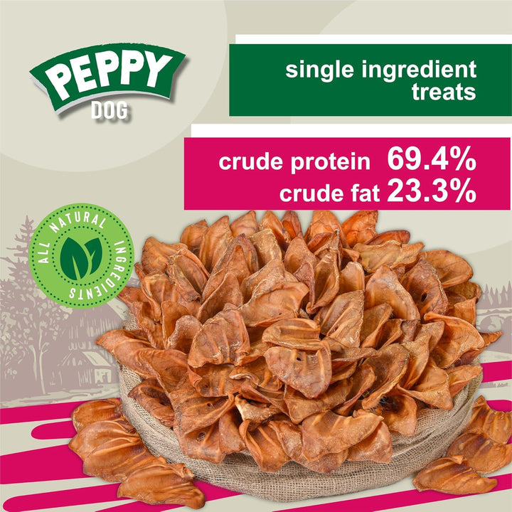 Pig Ears for Dogs (100 Count) | Single Ingredient Dog Chews | Healthy Pig Ears | Natural Treats | Rawhide Alternative | Healthy Treats for All Dogs