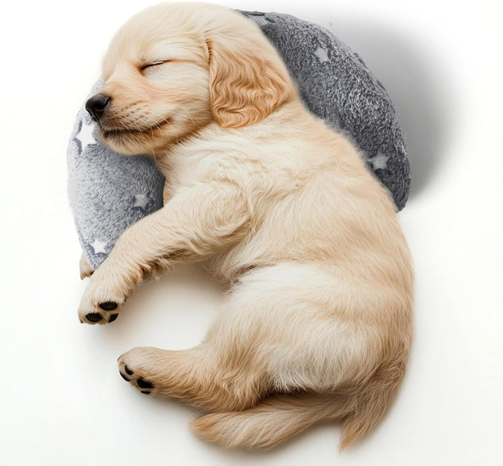 Dog Pillows for Large Dogs, Glow in the Dark Soft Neck Pillow, U-Shaped Pillow for Cat and Dog, Machine Washable Toy & Birthday Gift (Glow Grey, L)