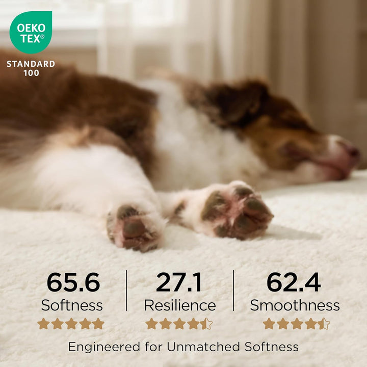 Dog Beds Large Sized Dog - Comfy Flat Pet Beds with Removable Washable Cover, Orthopedic Egg Crate Foam Puppy Mat, Suitable for Pet up to 65 Lbs