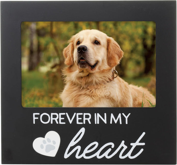 Forever Loved Pet Keepsake Picture Frame, Photo Frame for Pet Owners and Dog Lovers, Ideal Memorial Gift for Loss of Dog and Pet Remembrance, Wall Mount and Tabletop Frame, Black