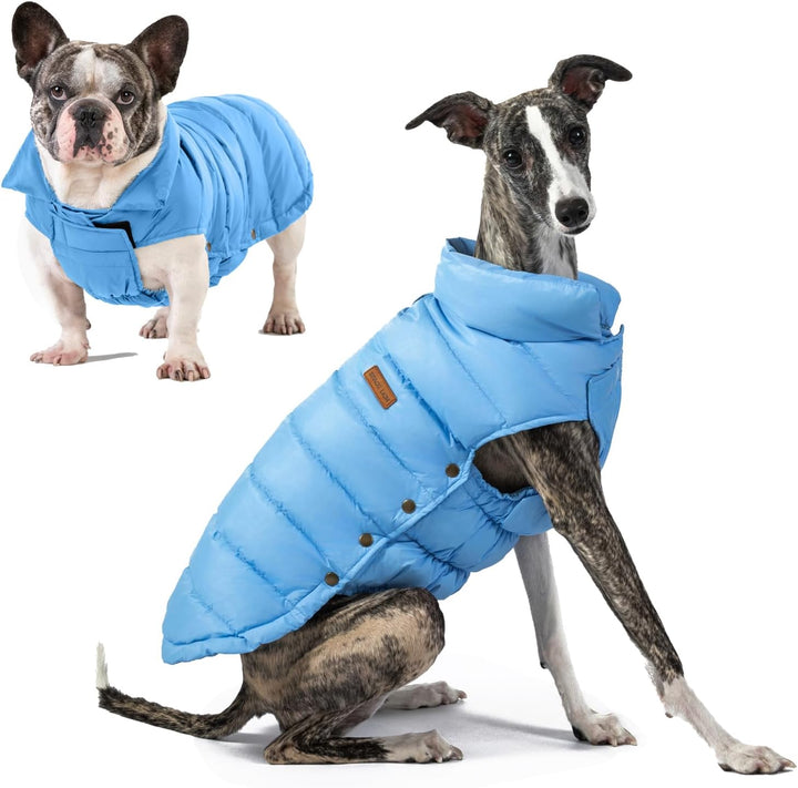 Dog Puffer Jacket, down Winter Coat, Durable Outdoor Coat for Cold and Windy Conditions, Waterproof, Lightweight Jacket, Adjustable Fit for Small, Medium, Large Dogs(Pink,12/M)