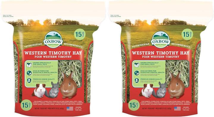 Animal Health Western Timothy Hay, Guinea Pig Hay, Small Pet Bunny Supplies, All Natural Grass for Guinea Pig, Bunny, Chinchilla & Hamster,  Rabbit Supplies for Bunnies, 90 Oz. Bag