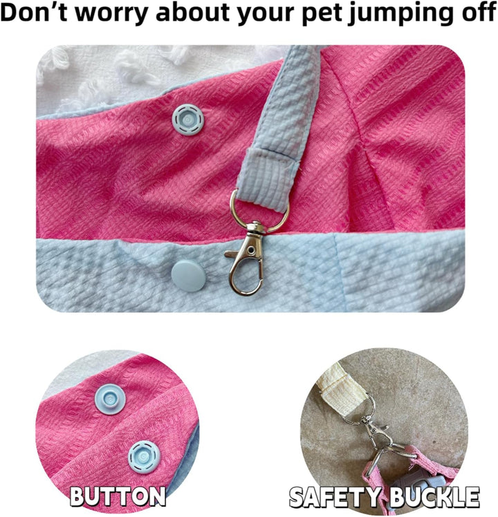 Cat Sling Carrier, Dog Purse Carrier for Small Dogs Cats 3-15 Lbs, Puppy Carrier Breathable Fabric with Storage Pockets