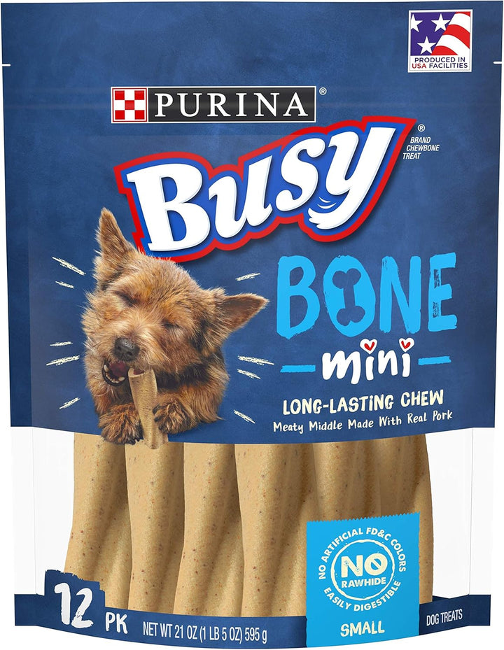Bone Small Breed Adult Dog Chew Bone Treats, Mini - 20 Ct. Pouch