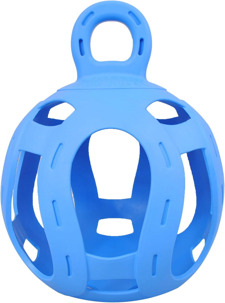 Jolly Hay Ball Stall Toy for Horses, Blue, 8"