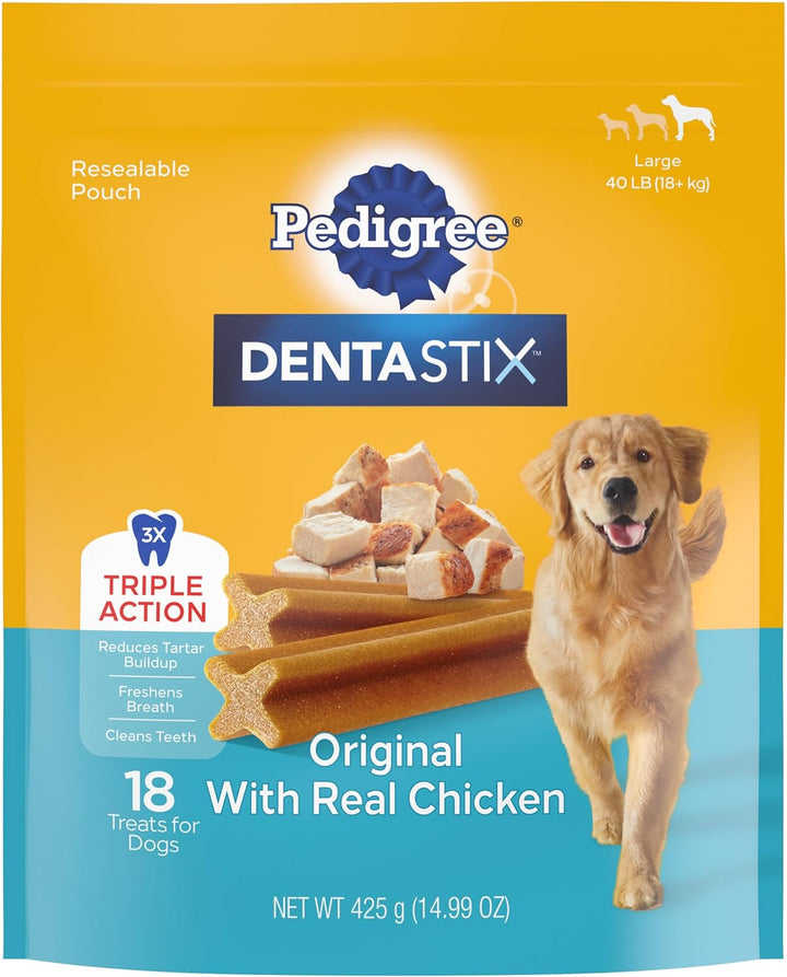 Dentastix Large Breed Dog Treats, Original, Beef & Fresh Flavor, 2.73 Lb. Variety Pack (51 Treats)