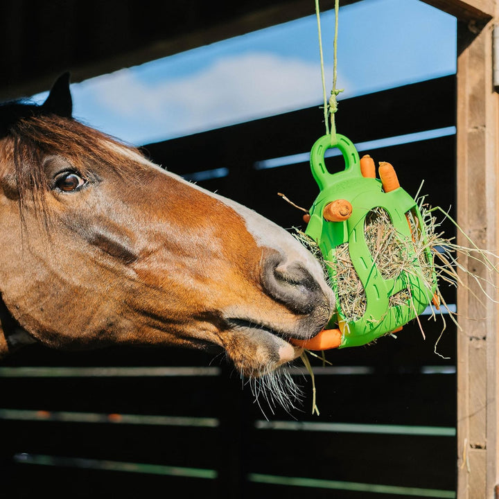 Jolly Hay Ball Stall Toy for Horses, Green