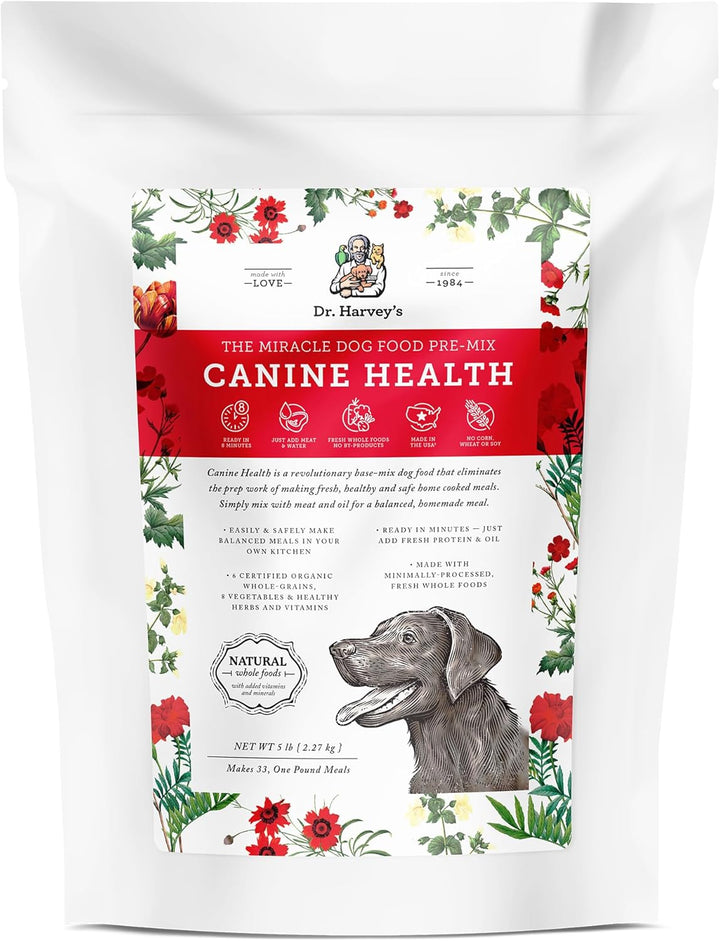 Canine Health Miracle Dog Food, Human Grade Dehydrated Base Mix for Dogs with 9 Vegetables and 6 Organic Whole Grains (10 Pounds)