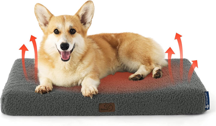 Dog Beds Large Sized Dog - Comfy Flat Pet Beds with Removable Washable Cover, Orthopedic Egg Crate Foam Puppy Mat, Suitable for Pet up to 65 Lbs
