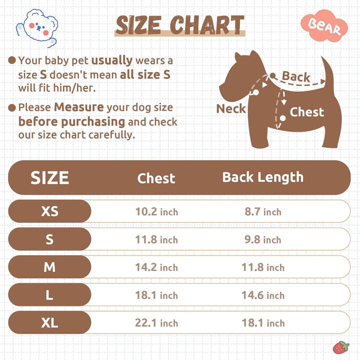 Small Dog Sweaters Cute Bear Dog Cardigans Clothes for Small Medium Dogs Boy Girl Puppy Cat Knitting Cardigan Outfits Dogs Winter Coats Warm Pet Doggy Clothes Soft Knitwear (Beige, Small)