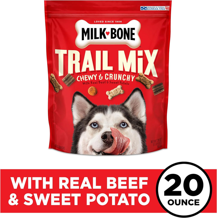 Trail Mix Chewy & Crunchy Dog Treats, Real Beef & Sweet Potato, 20 Ounce