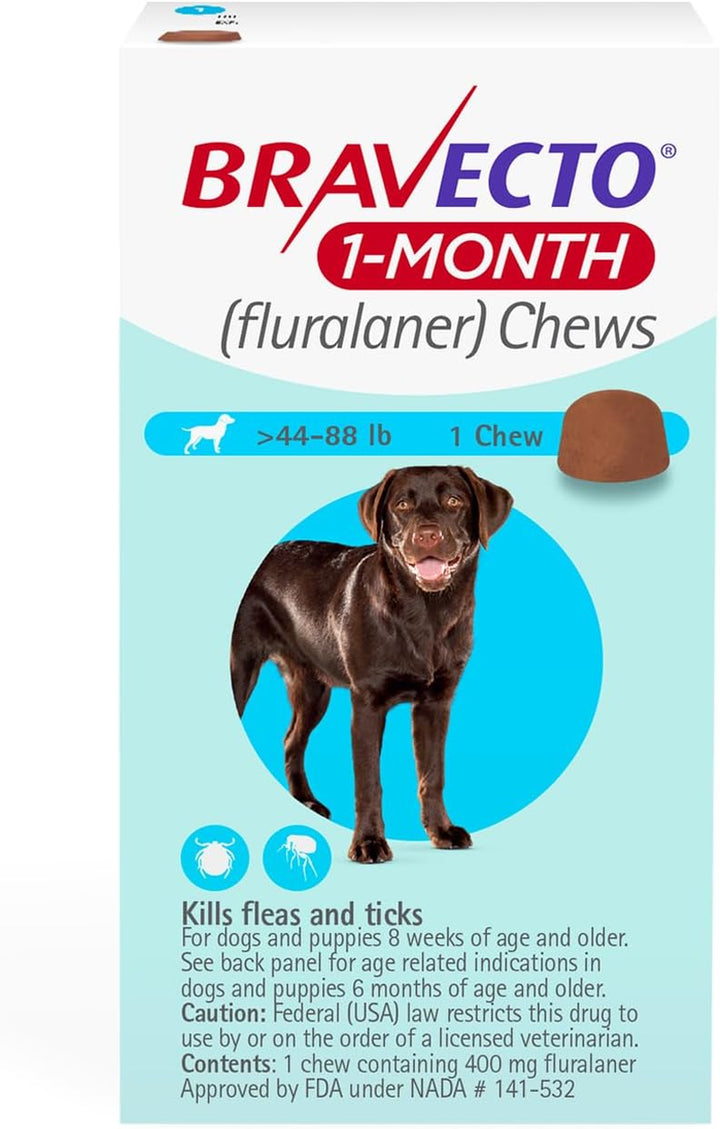 1-Month Flea & Tick Chew for Puppies, 1 Chew, 1 Month Supply, >9.9-22 Lbs., Orange Box