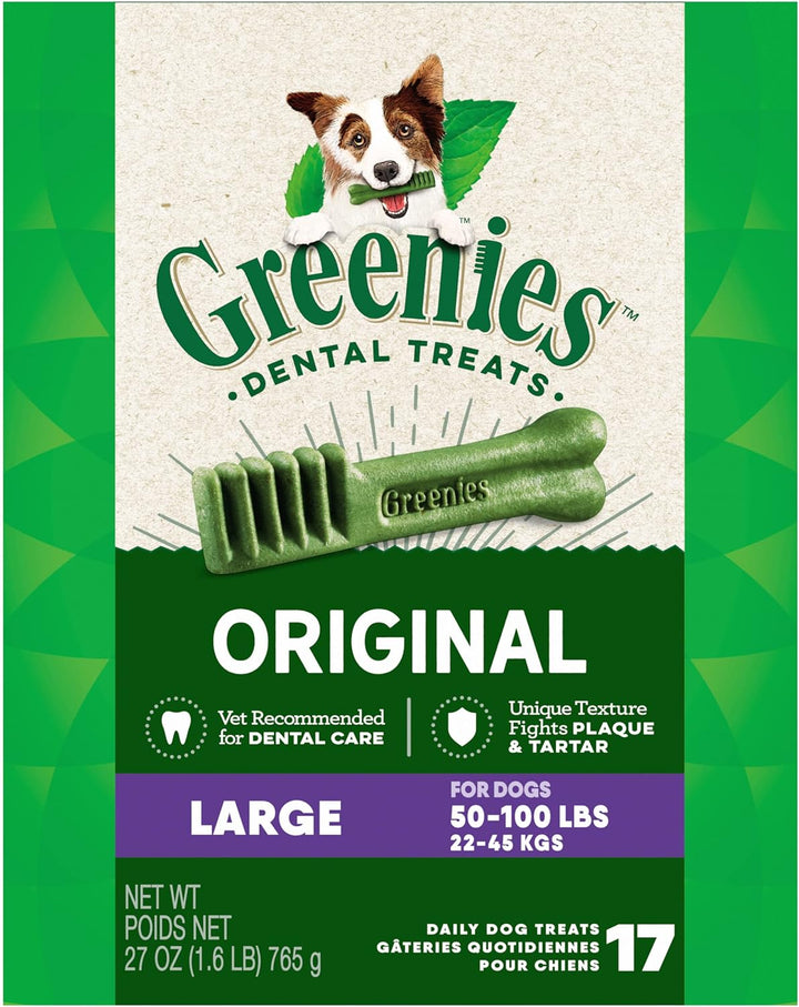 Original Large Dental Dog Treats, 36 Oz. Pack (24 Treats)