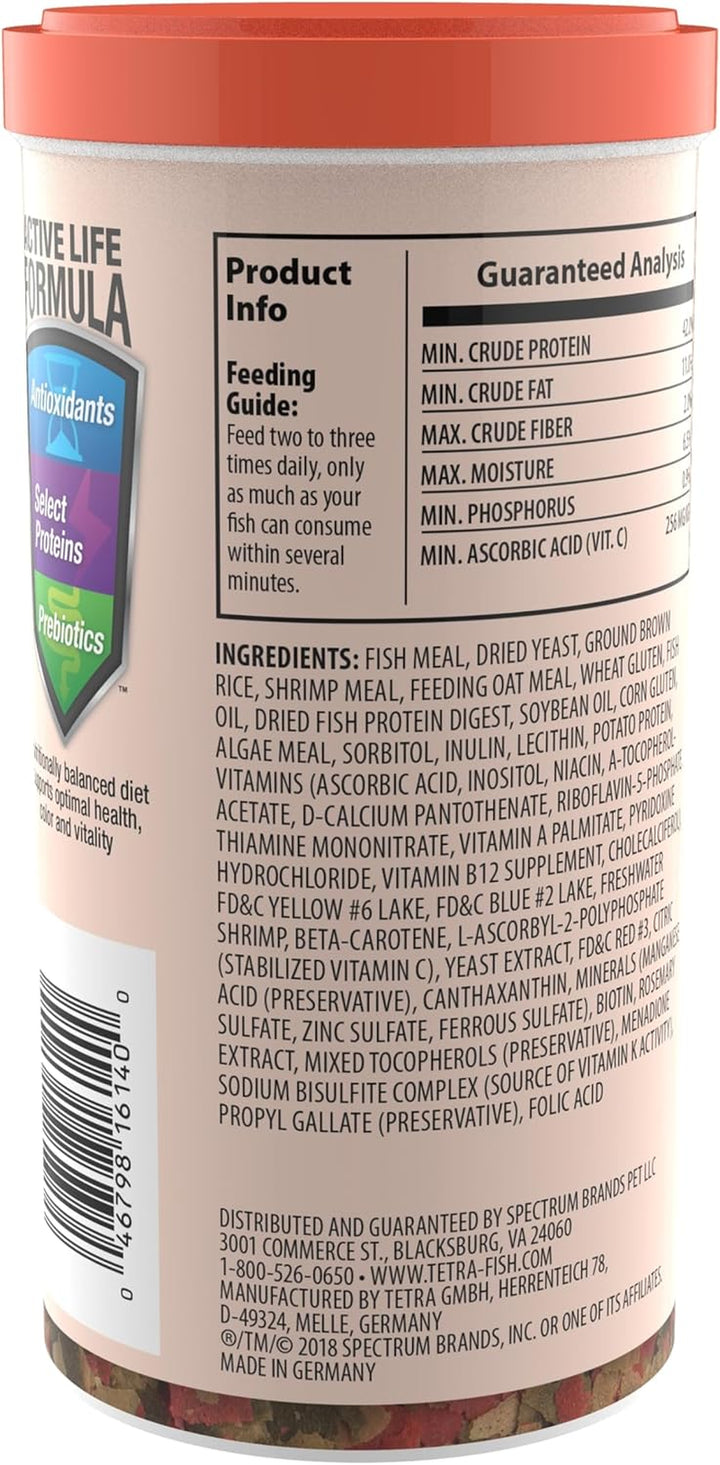 Goldfish Flakes, Nutritionally Balanced Diet for Aquarium Fish, Vitamin C Enriched Flakes, 7.06 Oz