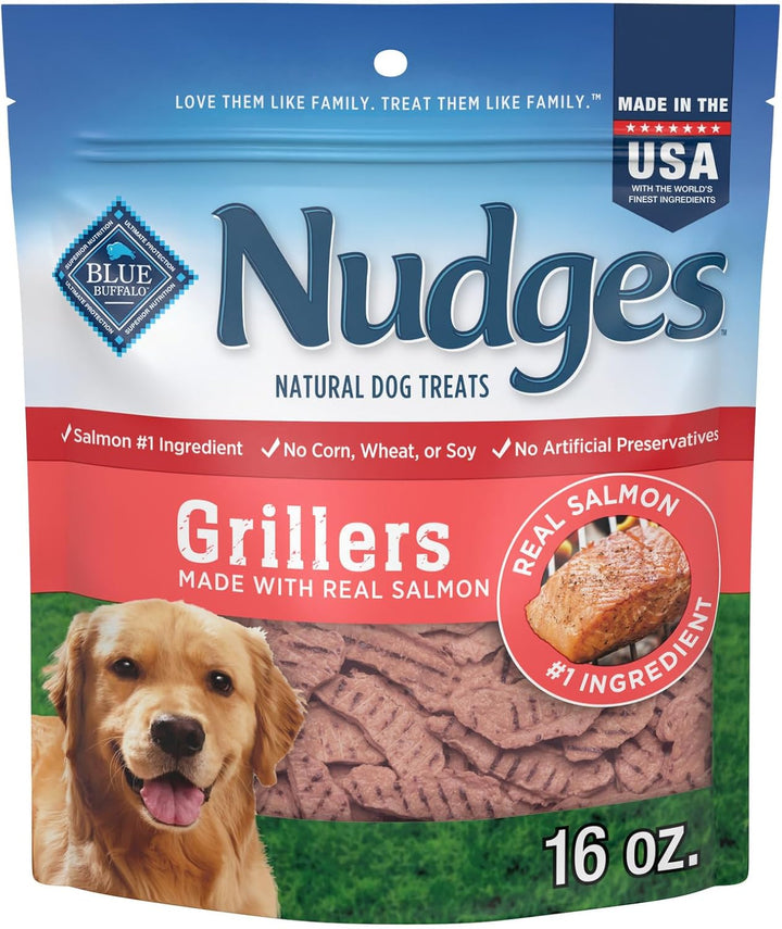Nudges Grillers Natural Dog Treats, Made in the USA with Real Chicken, 16-Oz Bag
