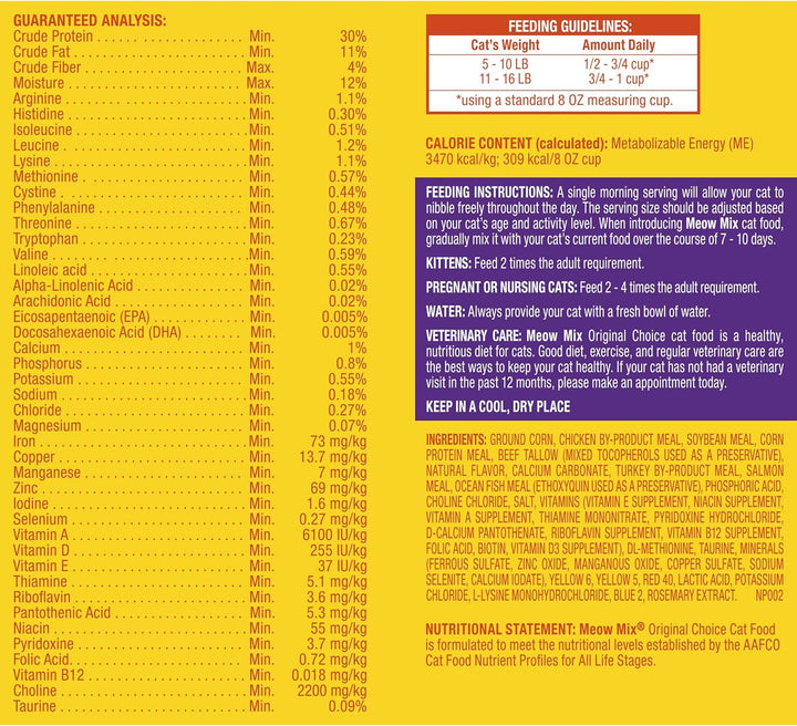 Original Choice Dry Cat Food, 6.3 Pound Bag