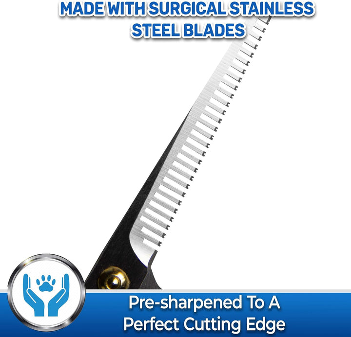 Pet Thinning Shears - Professional Thinning Scissors with Toothed Blade
