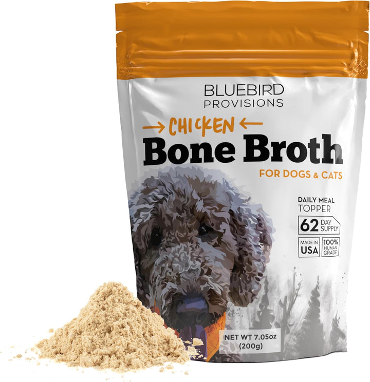Beef Bone Broth for Dogs - High Protein Bone Broth for Cats - Beef Bone Broth Powder for Dogs - Dehydrated Beef Cat Food Toppers - Dog Safe Bone Broth - Bone Broth Topper for Dogs