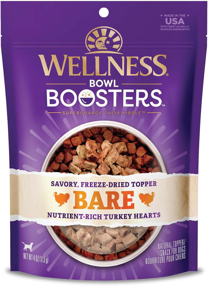 Bowl Boosters, Dog Food Topper for Small, Medium, & Large Breeds, Grain Free, Natural, Freeze Dried, Digestive Health Chicken, 4 Ounce Bag (Pack of 1)