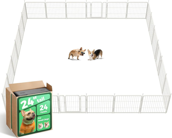 Rollick Unleashed Dog Playpen for Indoor, Yard, RV Camping, 24 Inch 8 Panels for Small and Puppy Dogs, Black│Patented
