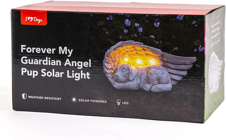 Dog Memorial Gifts - Forever My Guardian Angel Garden Solar Light - Pet Memorial Stone