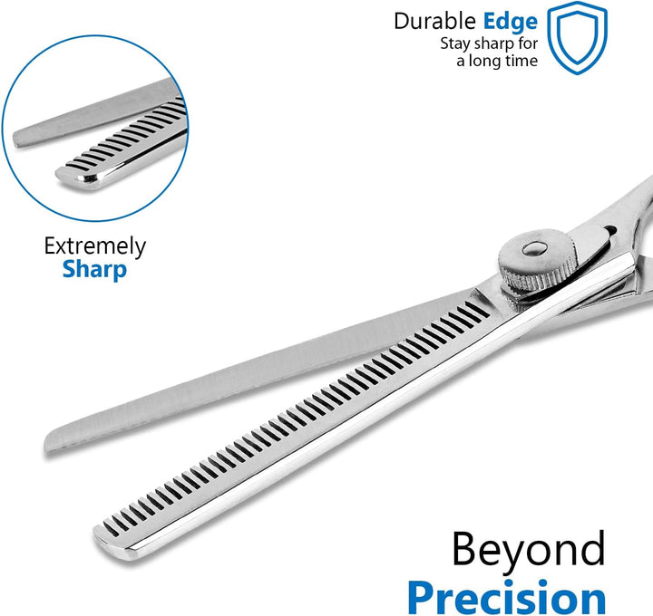 Pro Shears Thinning Pet Grooming Shear - 6.5 42 Teeth Scissors for Dogs Cats and Pets