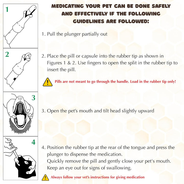 Pill Shooter for Dogs and Cats – Soft Tip Pet Piller for Easy Medication Delivery | Pill Gun Dispenser Tool for Small or Large Pets | Upgraded H- Bar Design Reusable Syringe Device – Blue, 1-Pack