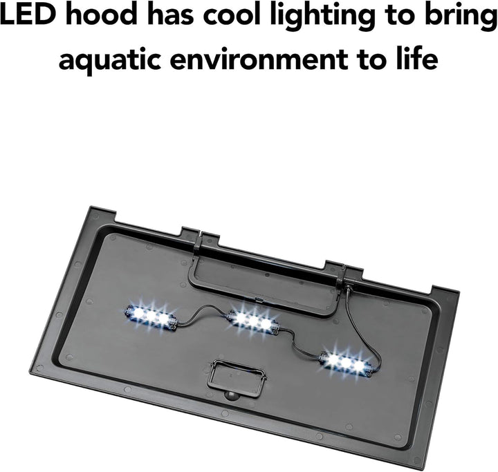Aquarium Fish Tank Starter Kit with LED Lighting 10 Gallon Fish Tank