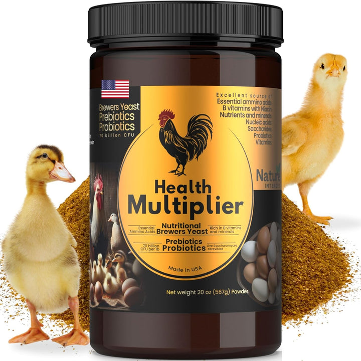 Brewer'S Yeast + Probiotics + Niacin + Vitamins Supplement for Ducks, Chickens and Poultry. (Molt Recovery, Severe Stress, Egg Quality and Development) 10-Ounce Resealable Foil-Lined Pouch