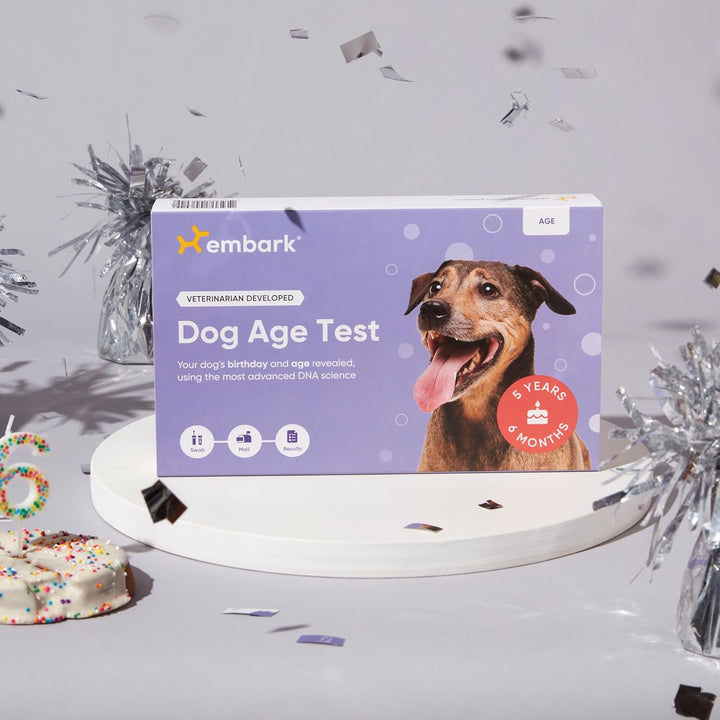 Dog Age Test Kit - Estimates Age and Birthday - DNA Methylation - Best for Dogs past Puppy Stage - Includes Life Stage Care Tips - Great for Rescue Dogs